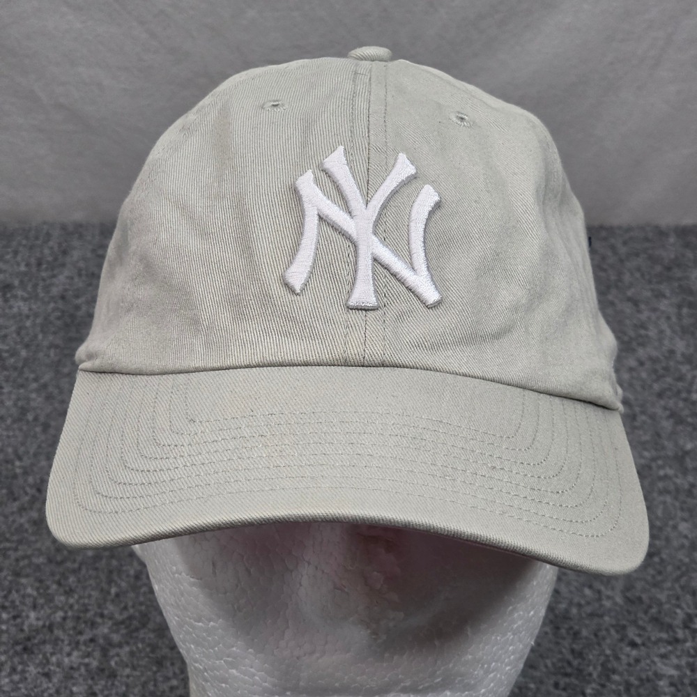 New York Yankees Hat Gray Khakis Pink Underbrim 47 Brand Dad Cap MLB Fanwear